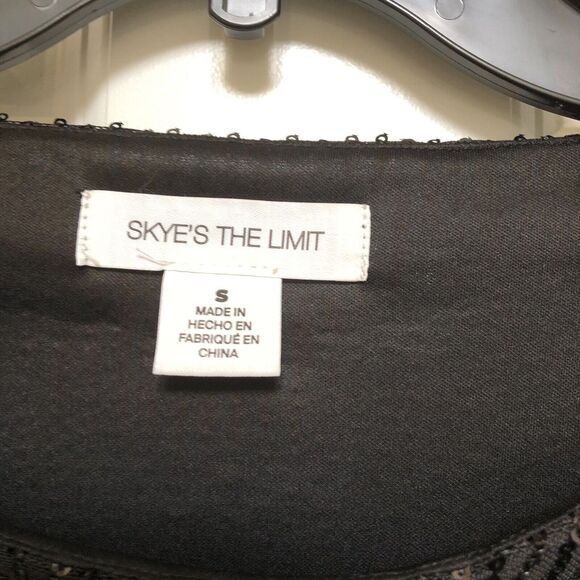 Skye's the Limit Top Size Small Sequin Black Long Sleeve Pullover Crew Neck - Picture 7 of 7